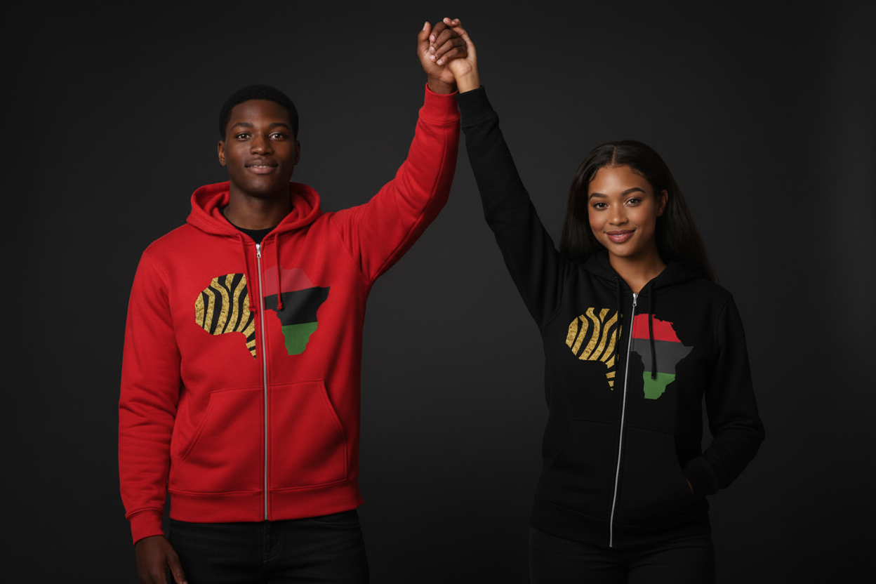 African Legacy Zip Unisex Hoodie