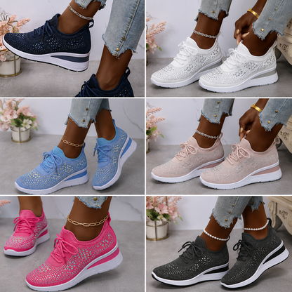 Rhinestone Mesh  Sneakers