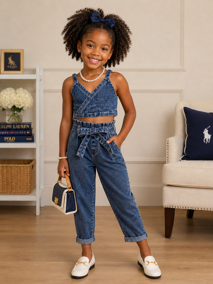 Children's Denim Cami Top and Jeans Set