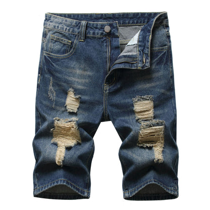Men's Distressed Denim Shorts