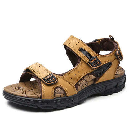 Men's Genuine Leather Gladiator Sandals – Roman Style