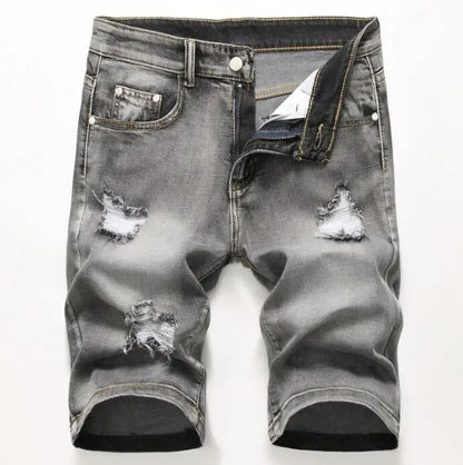 Men's Ripped Distressed Denim Shorts