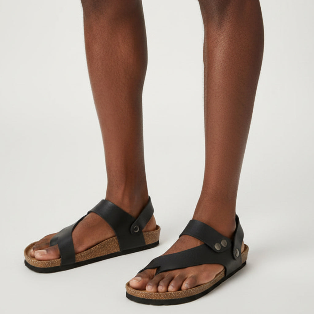 Men's Gladiator Leather Slip-On Sandals