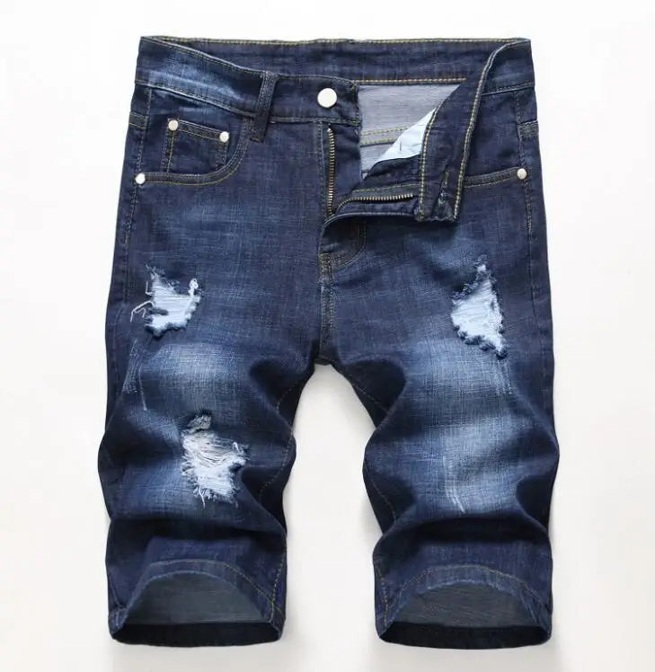 Men's Ripped Distressed Denim Shorts