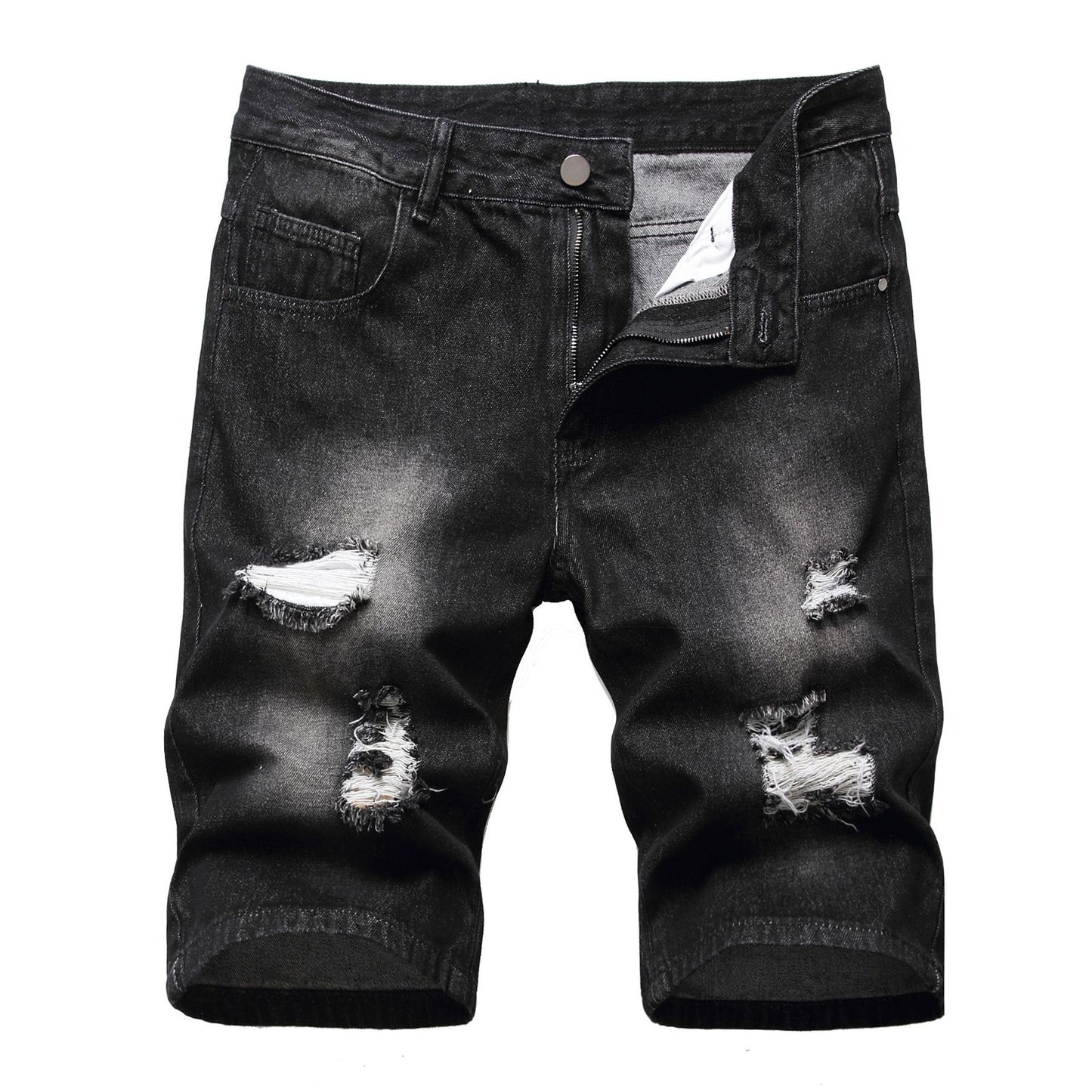 Men's Distressed Denim Shorts