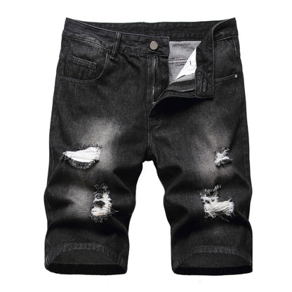 Men's Distressed Denim Shorts
