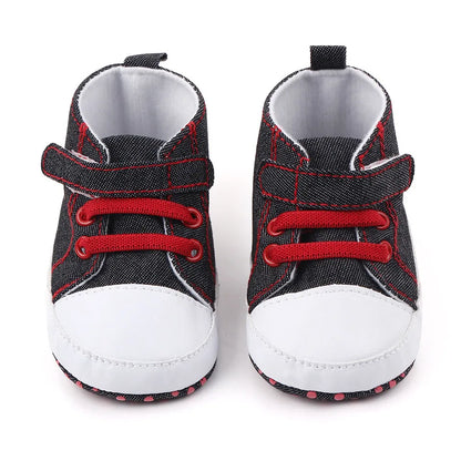 Boys' Anti-Slip Cartoon Canvas First Walker Shoes
