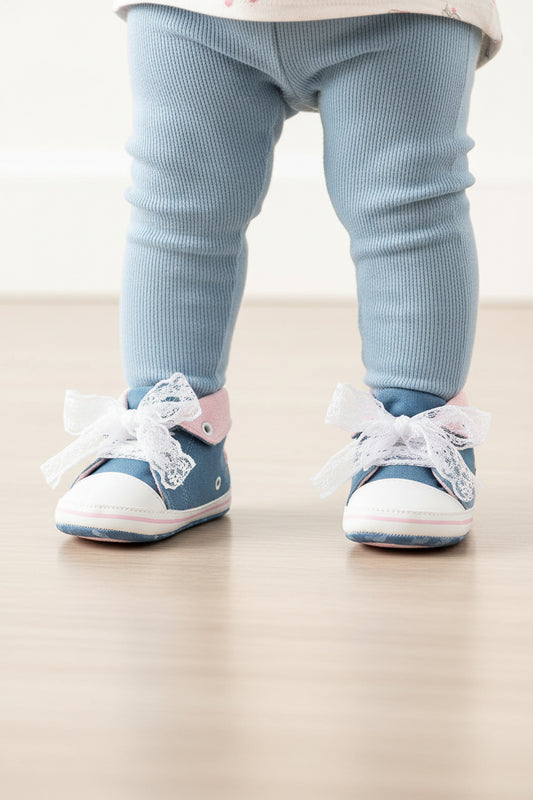 Baby Girls Floral Crib Shoes