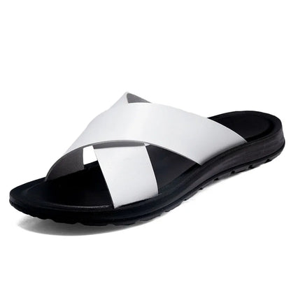 Men's PU Platform Roman Slide Sandals
