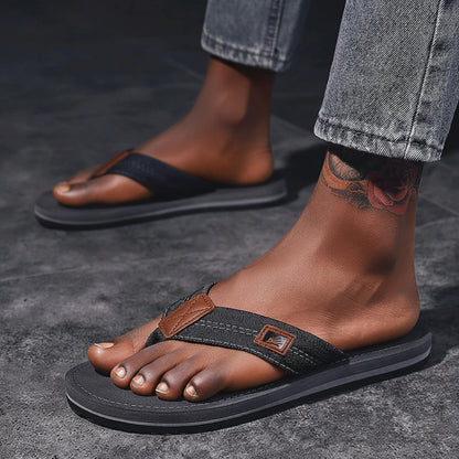 Men's Handmade Cotton Flip Flop Sandals