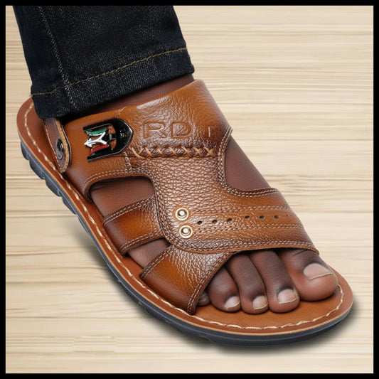 Men's 2-in-1 Genuine Cowhide Leather Sandals
