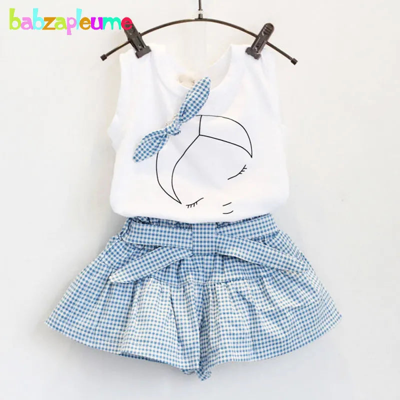Girls' Bluebell Bow Sleeveless Short Set