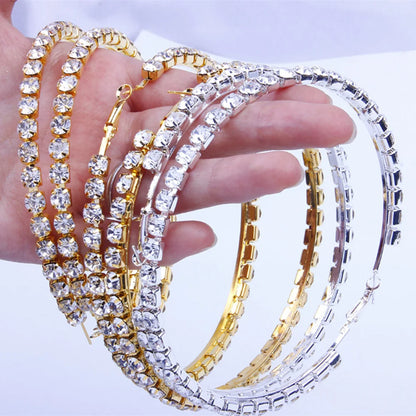 Rhinestone Hoop Earrings