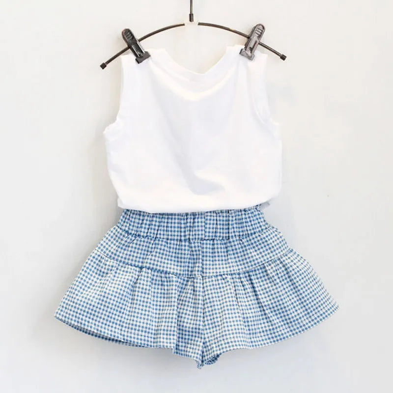 Girls' Bluebell Bow Sleeveless Short Set