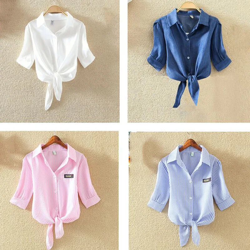 Waist-Tie Batwing Blouse