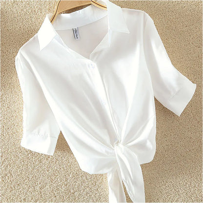 Waist-Tie Batwing Blouse