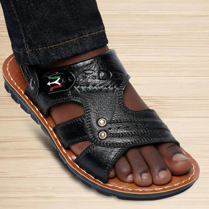 Men's 2-in-1 Genuine Cowhide Leather Sandals