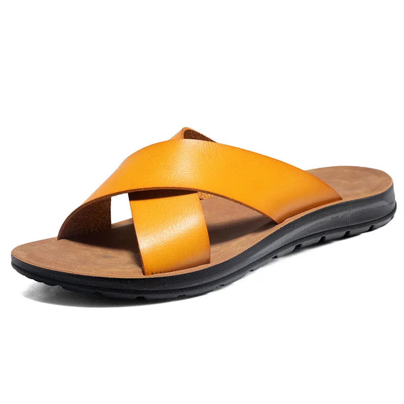 Men's PU Platform Roman Slide Sandals