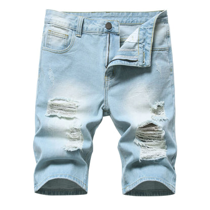 Men's Distressed Denim Shorts