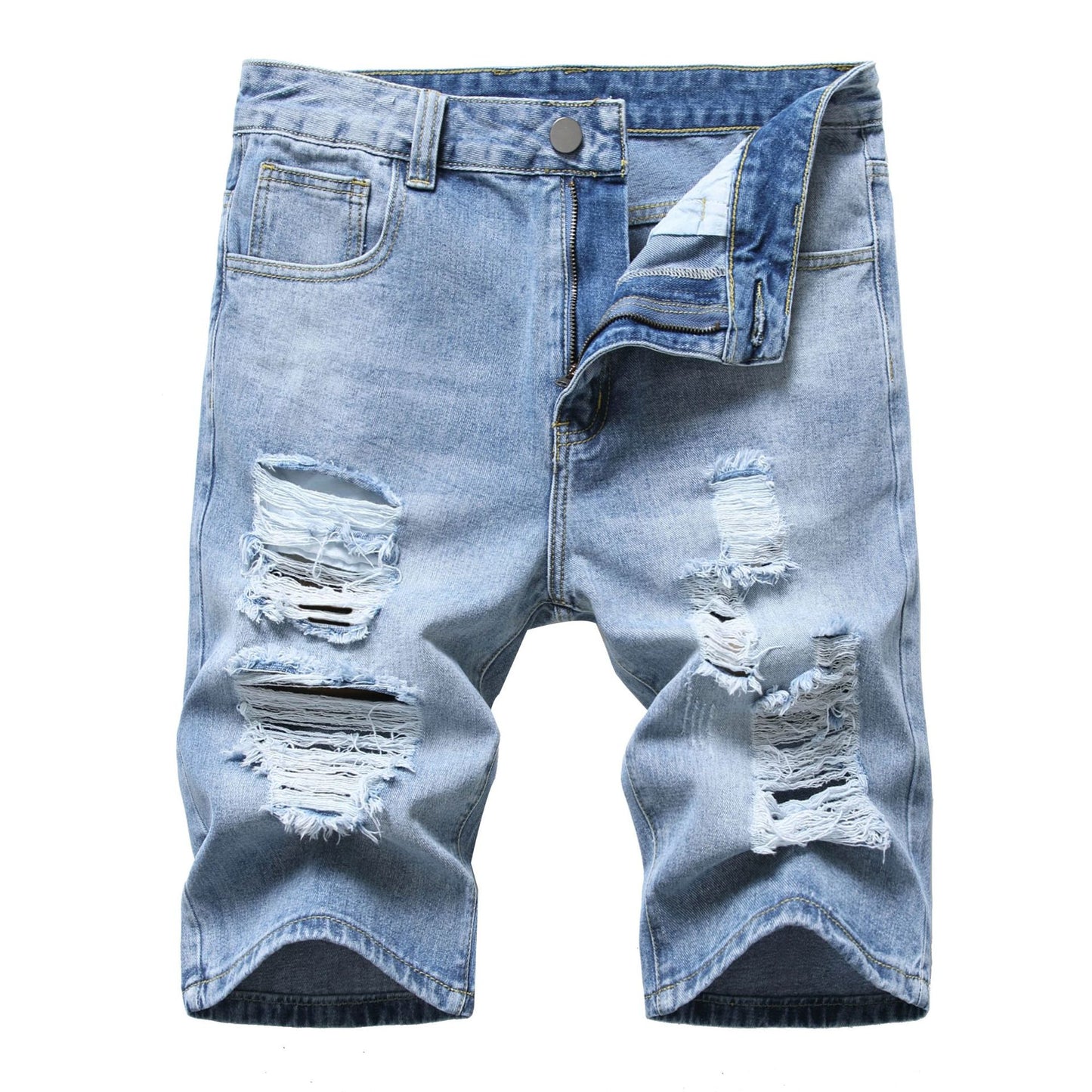 Men's Distressed Denim Shorts