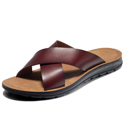 Men's PU Platform Roman Slide Sandals