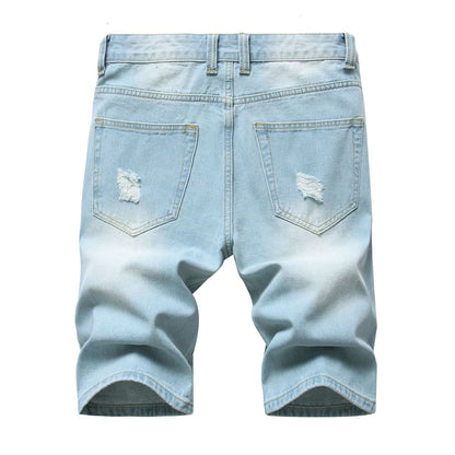 Men's Distressed Denim Shorts