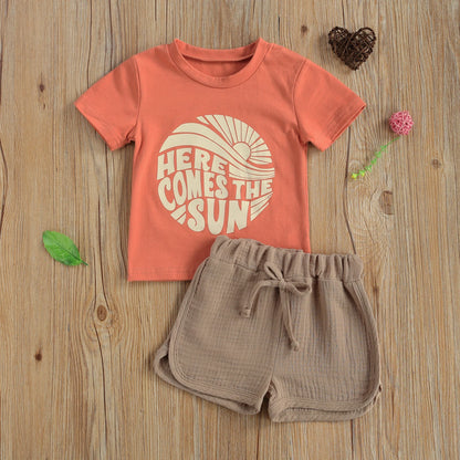 Girls' Here Comes The Sun 2-Piece Short Set