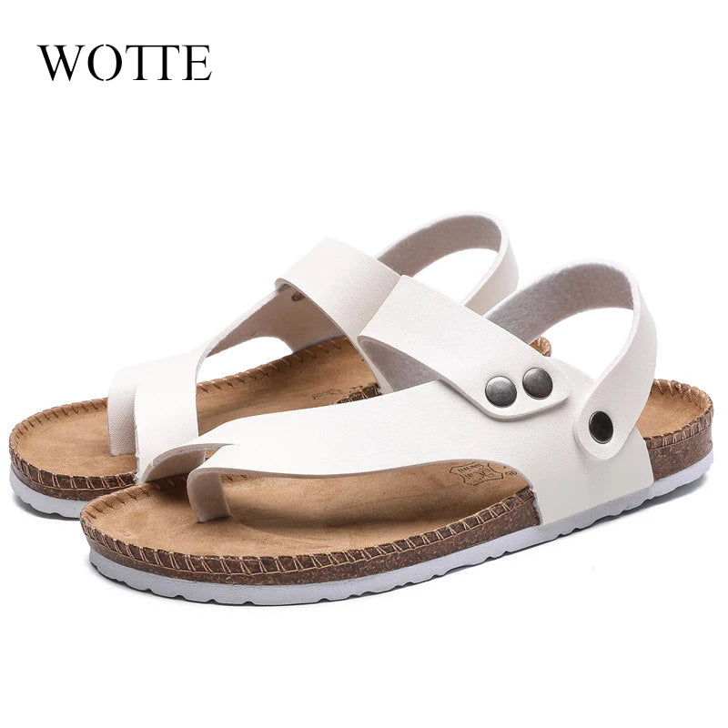 Men's Gladiator Leather Slip-On Sandals