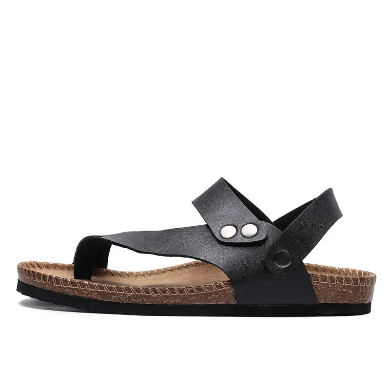 Men's Gladiator Leather Slip-On Sandals