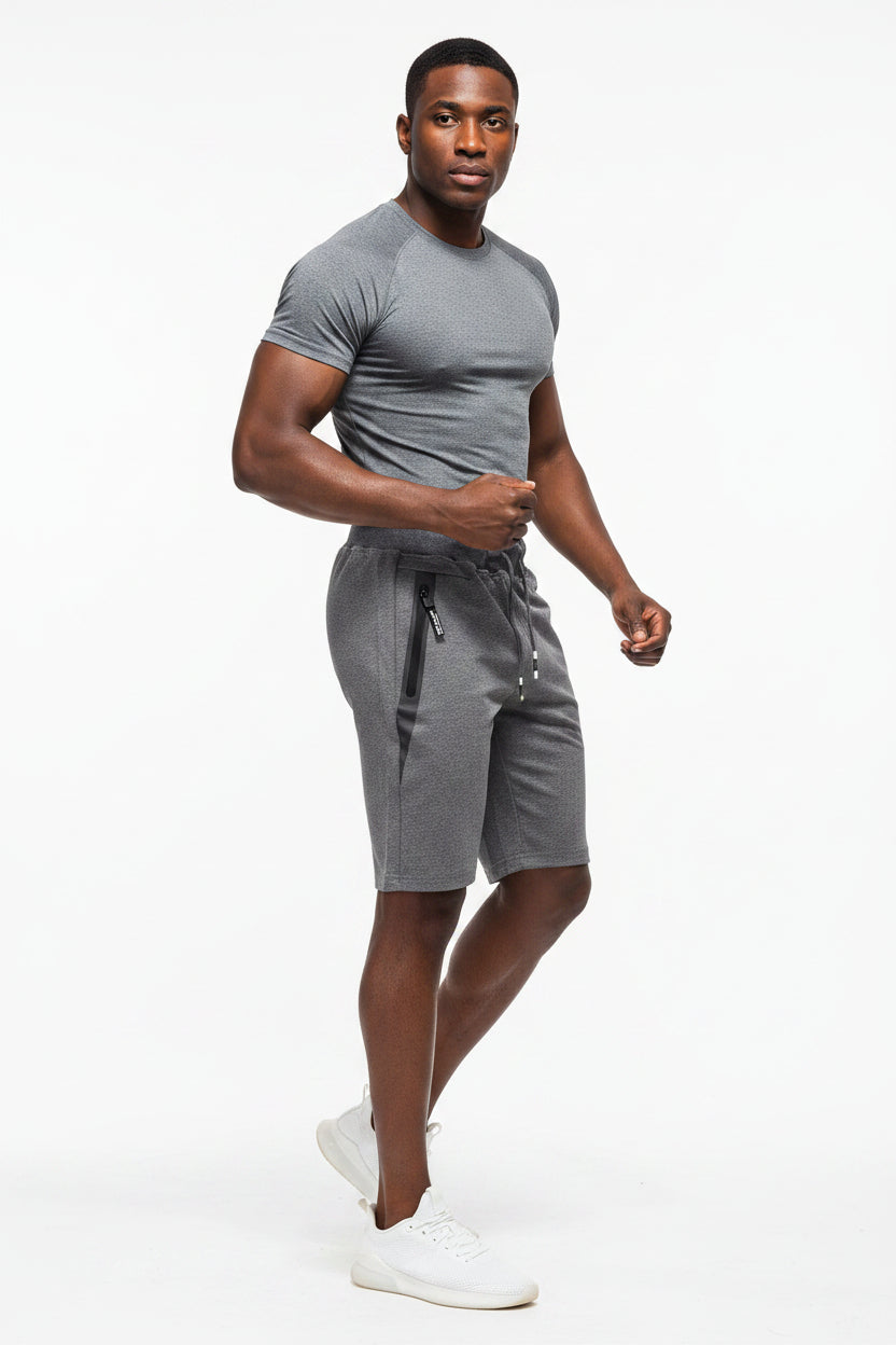 Men's Elastic Waist Casual Shorts with Pockets