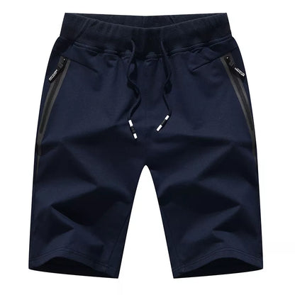 Men's Elastic Waist Casual Shorts with Pockets