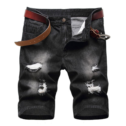 Men's Distressed Denim Shorts