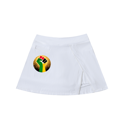 "Ancestral Wisdom" Sankofa High-Waist A-Line Skirt