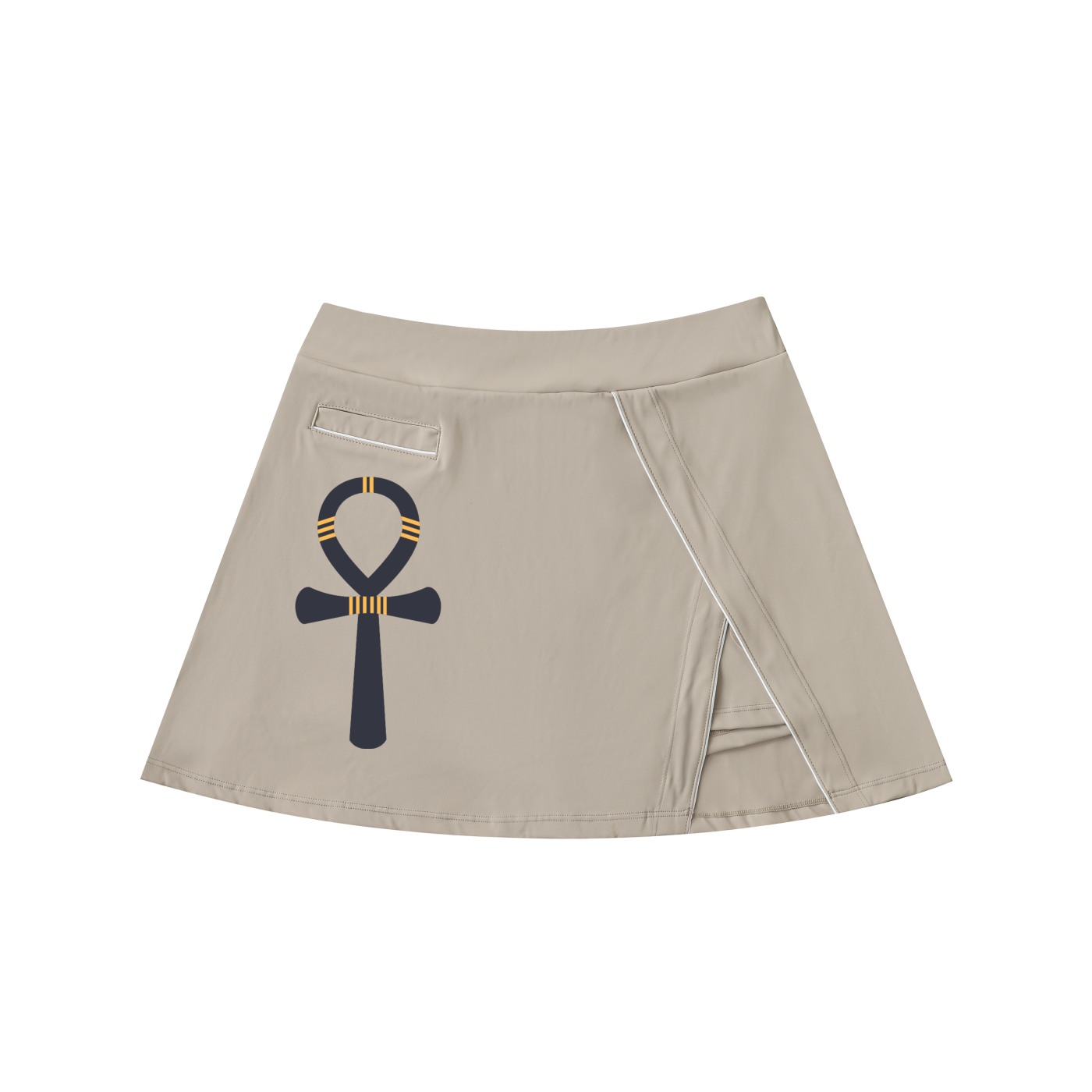 "Sovereign Path" High-Waist A-Line Skirt