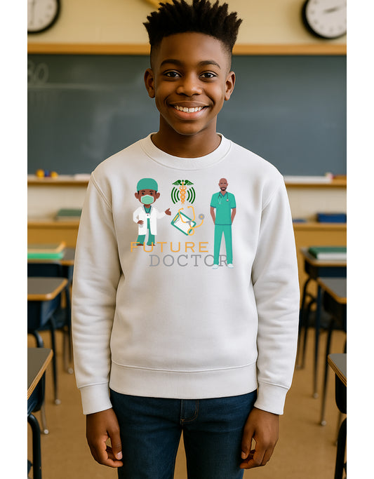 Future Doctor Youth  Crewneck Sweater for Boys