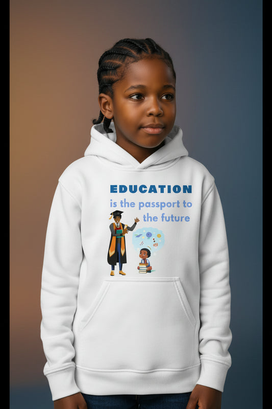 Education Is Key Youth Hoodie for Boys
