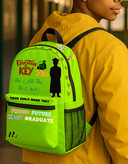 Young Gifted Black Proud Future HBCU Scholar Backpack for Boys