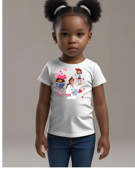 Future Doctor Short Sleeve Baby Jersey Tee for Girls