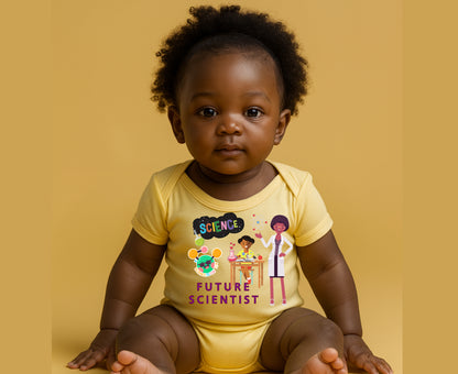 Future Scientist Baby Short Sleeve Onesie for Girls