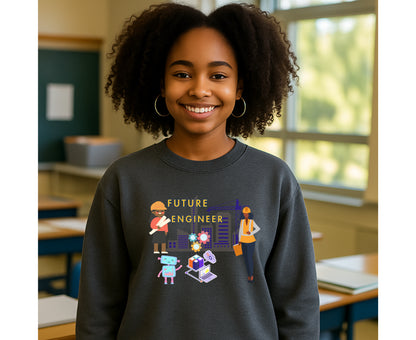 Youth Future Engineer Crewneck Sweater for Girls