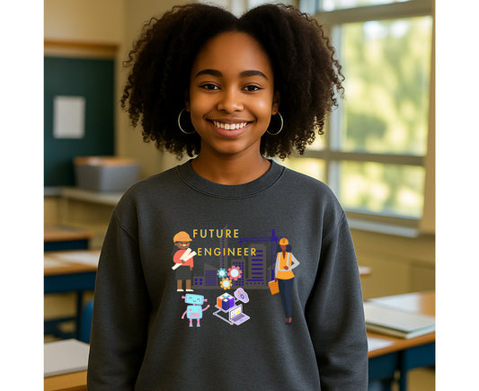 Youth Future Engineer Crewneck Sweater for Girls