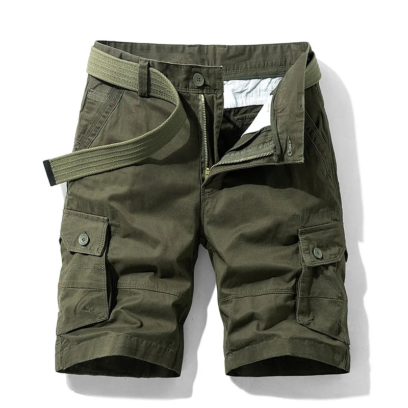 Men's Multi-Pocket Cotton Cargo Shorts | Quick-Dry Military Shorts in 13 Colors