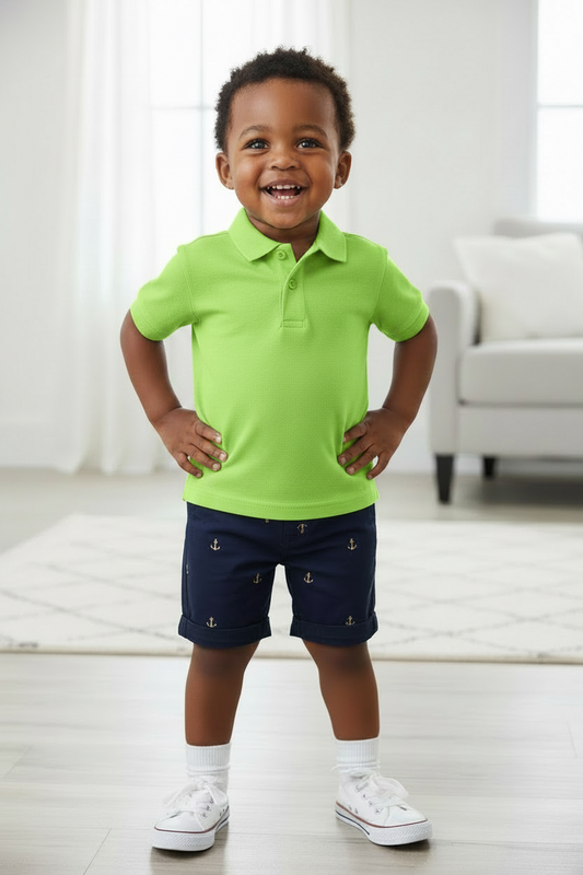 Geometric Print Cotton Shorts for Boys