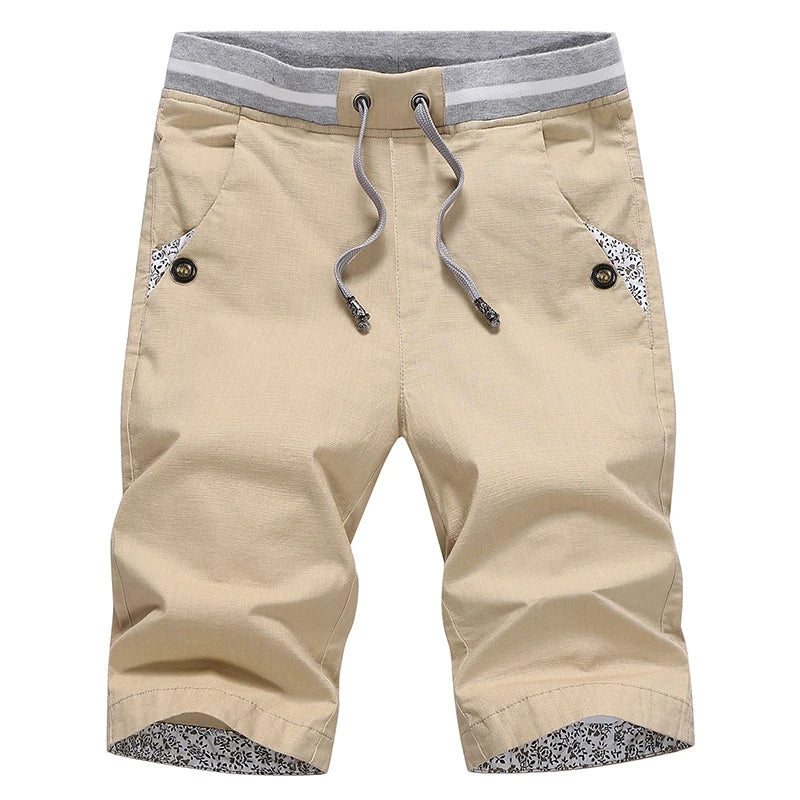 Men's Linen Cotton Casual Shorts