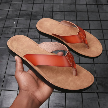 Men's PU Platform Roman Slide Sandals