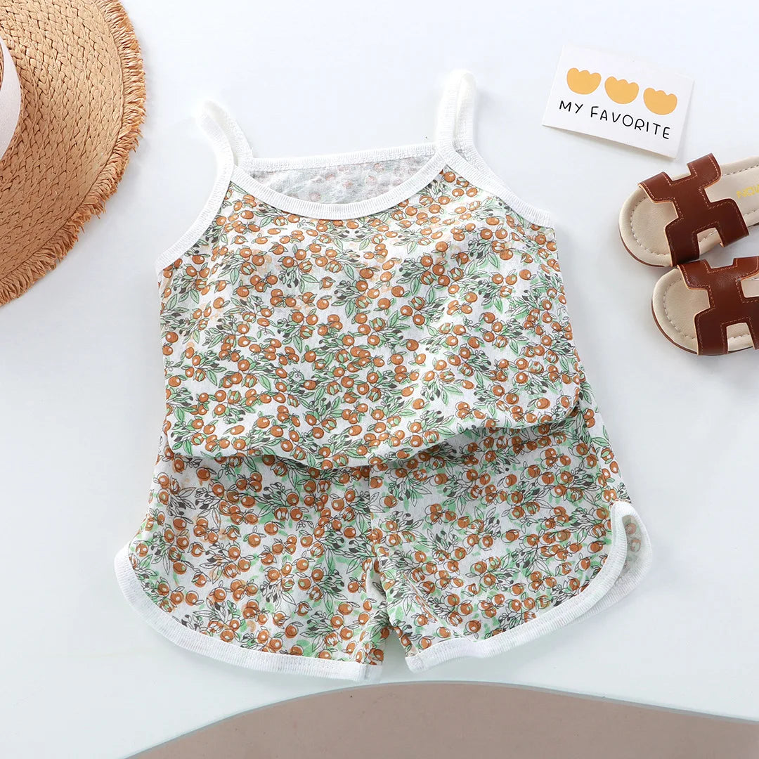 Girls 2-Piece Floral Short Set