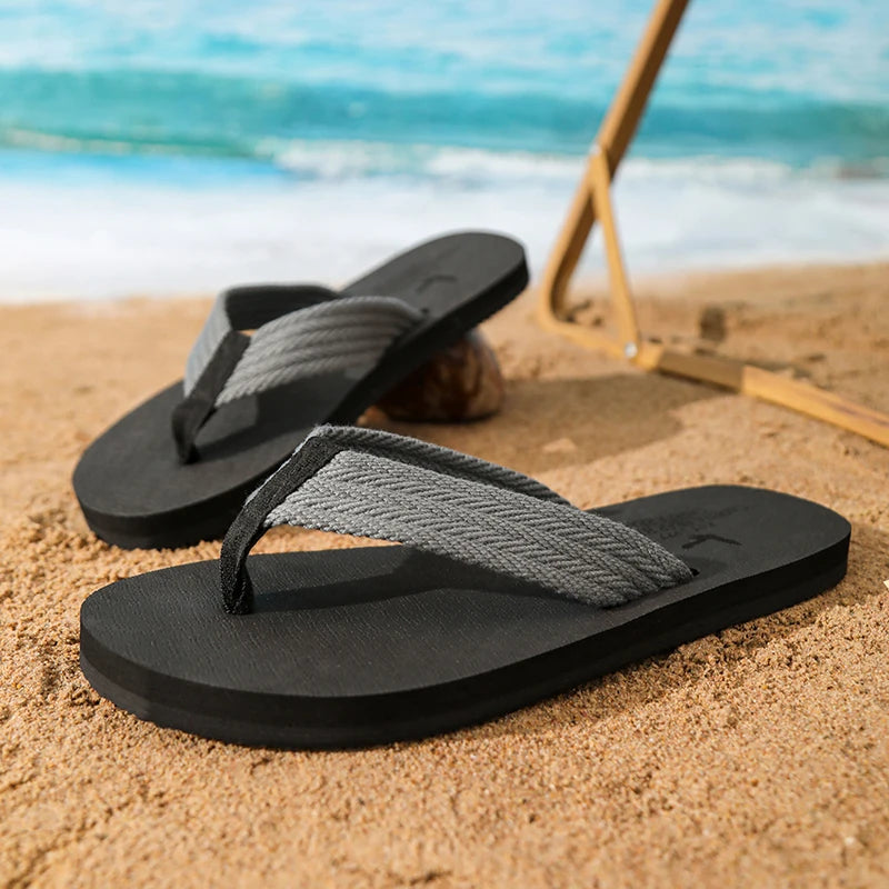 Men's Handmade Cotton Flip Flop Sandals
