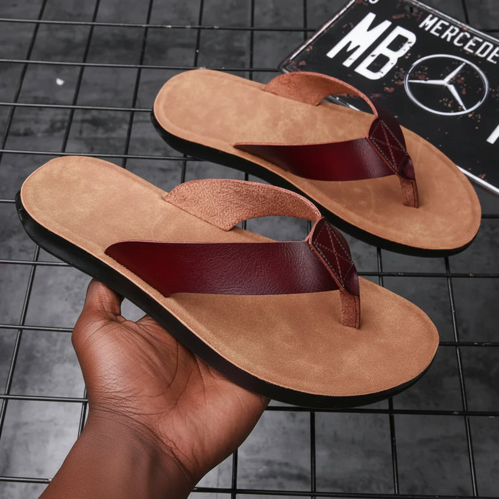 Men's PU Platform Roman Slide Sandals