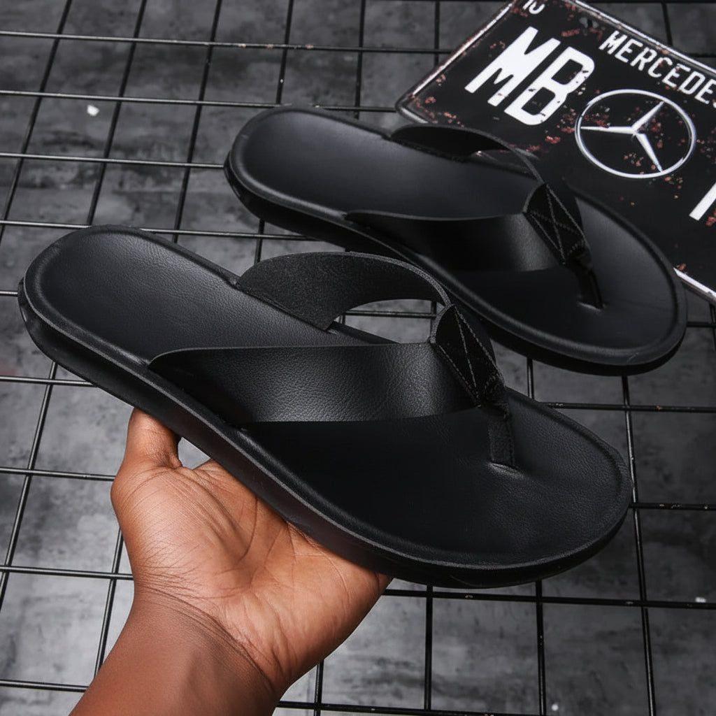 Men's PU Platform Roman Slide Sandals