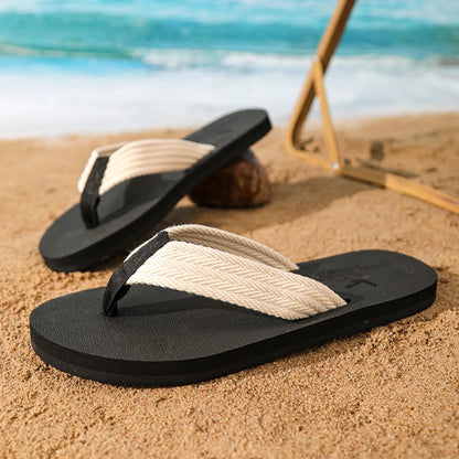 Men's Handmade Cotton Flip Flop Sandals